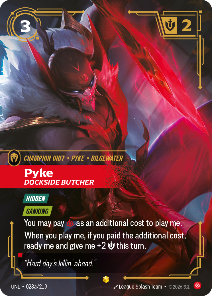 Pyke - Dockside Butcher (Alternate Art), Unleashed 028a/219