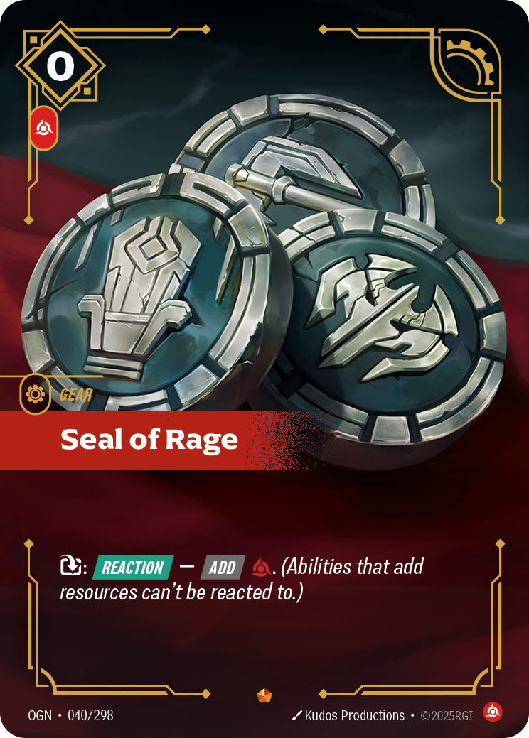 Seal of Rage, Origins 040/298