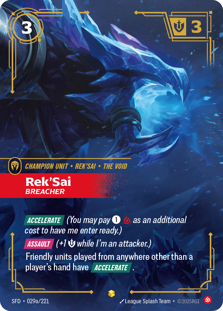 Rek'Sai - Breacher (Alternate Art), Spiritforged 029a/221