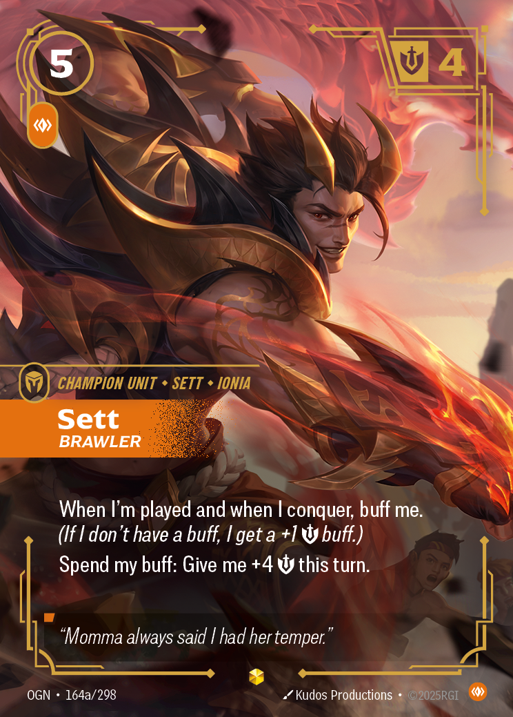 Sett - Brawler (Alternate Art), Origins 164a/298