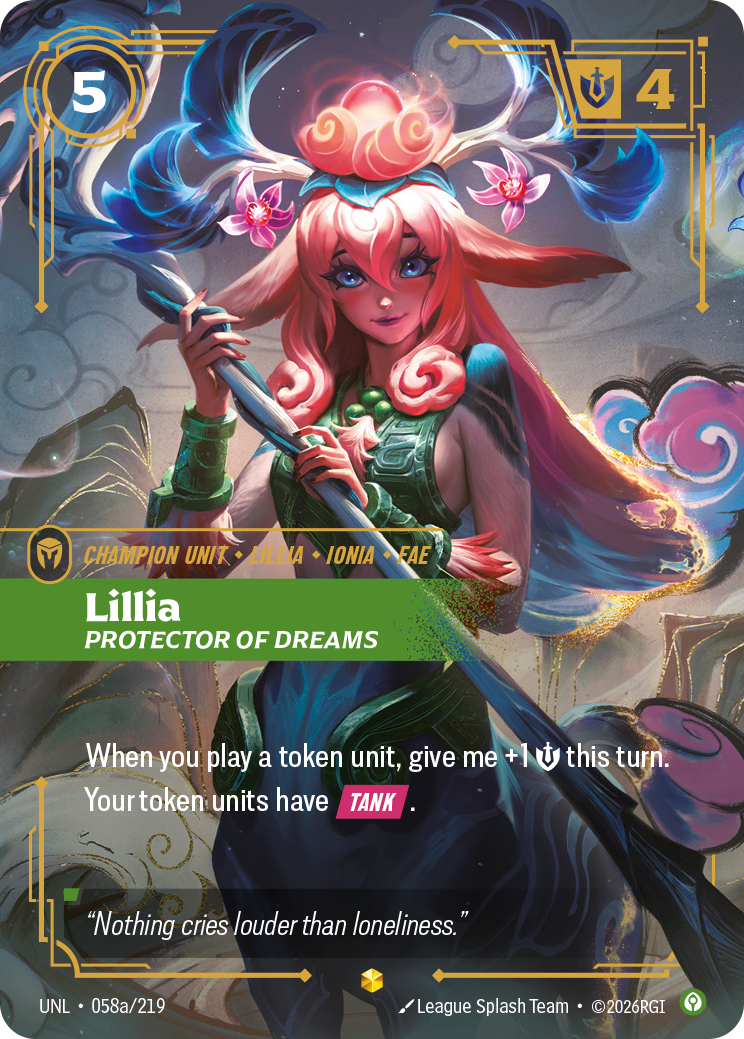 Lillia - Protector of Dreams (Alternate Art), Unleashed 058a/219